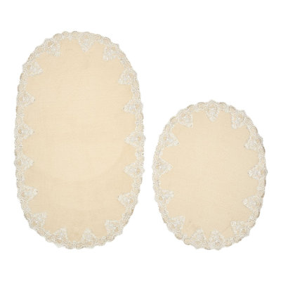 Ensemble de tapis de bain luxueux (2 pièces) en cappuccino, 21,7 po x 25,6 po et 25,6 po x 45,3 po | 100% polyester, 1500 g / m², hauteur des poils de 0,6 po | Antidérapant, antibactérien, facile à nettoyer, lavable à la machine à 30 ° C