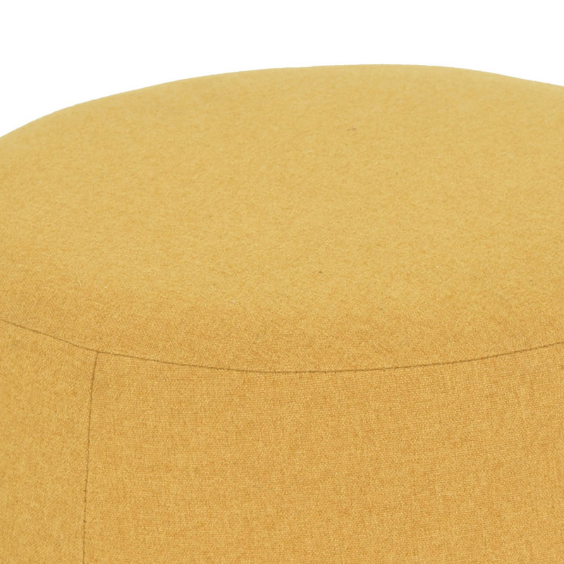 Mallen Round Standard Ottoman, Yellow