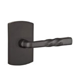 Montrose Round Privacy (Bed & Bath) Door Lever with Rectangle Rosette
