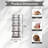 Rotating 360° Bookshelf Tower, Stackable Spinning Bookcase, Space‑Saving Revolving Round Shelf, Floor Standing Swivel Corner Organizer, Brown-1995543341