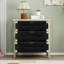 Buffet 3 tiroirs avec portes à décor naturel et tablettes réglables