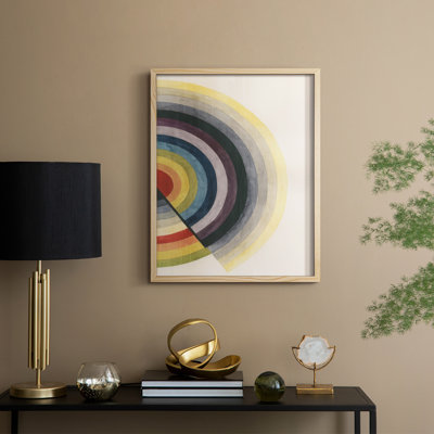 Rainbow Core Diptych II Framed Print - Solid Wood