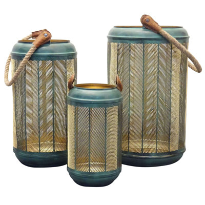 3 Piece Metal Wall Lantern Set