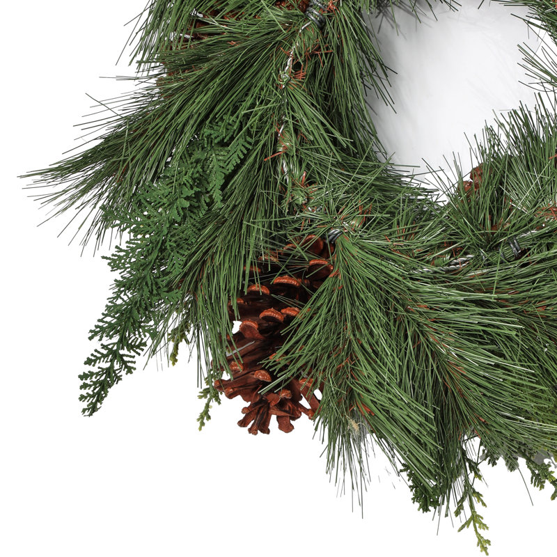 14" Uv Treated Juniper,Pine,Cone Wreath