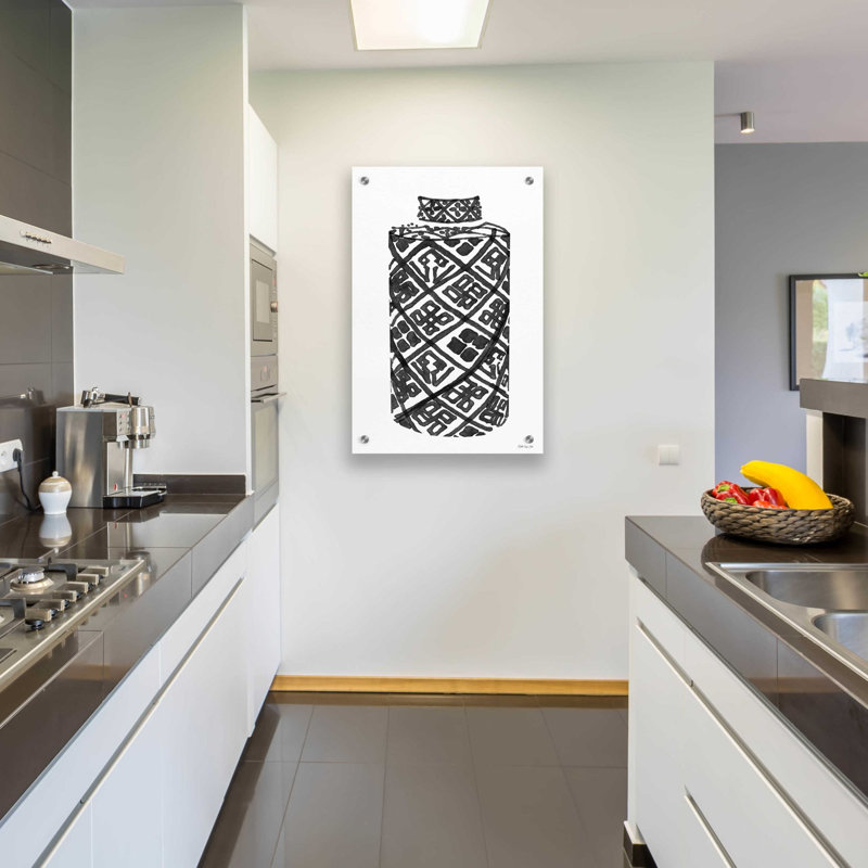«Tile Vase 2» par Stellar Design Studio, art mural en verre acrylique, H 36 po x l 24 po x P 0,2 po
