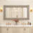 Solid Wood Flat Bathroom Mirror-88082267