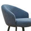 48cm H Polyester Upholstered Metal Low Back Armchair-2118021979