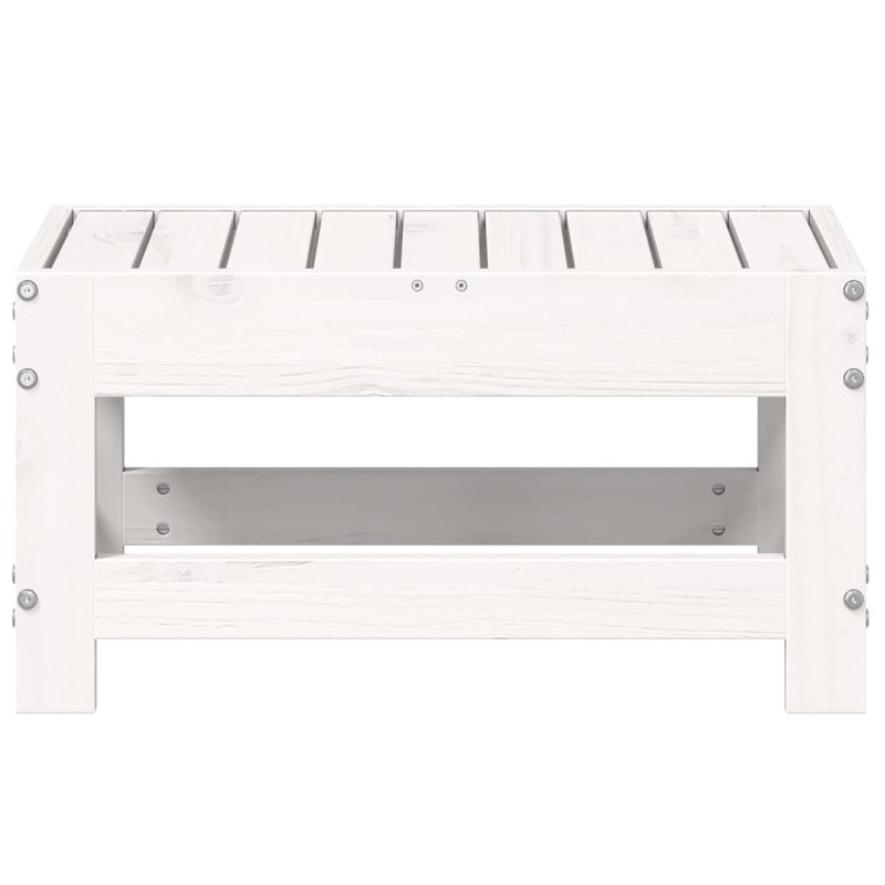 Darron Rectangular 30cm L Outdoor Side Table, White