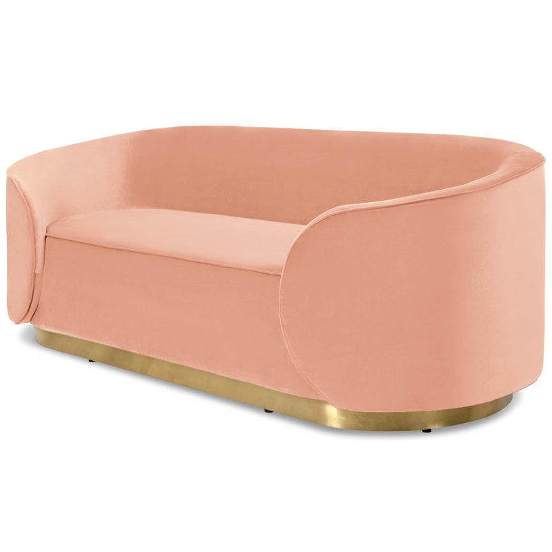 Dunford 85'' Velvet Sofa, Blush Pink
