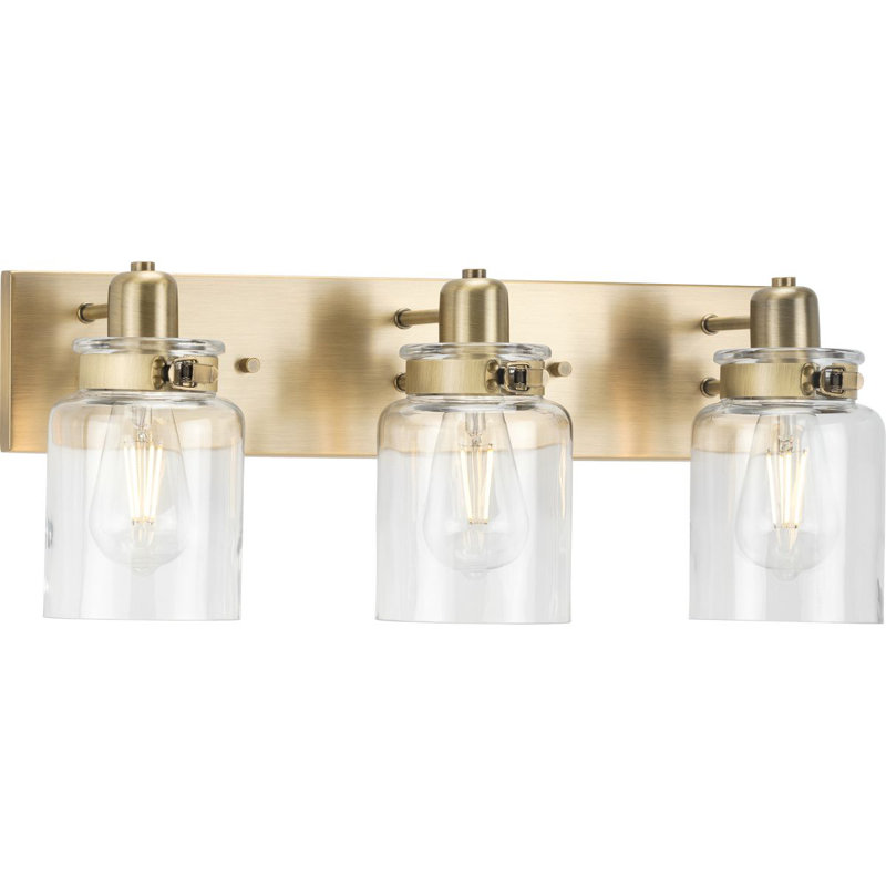 Éclairage pour salle de bain à intensité variable en laiton 3 lumières Leyden