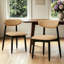 Chaises de cuisine/salle à manger Arriah 27 po modernes, rembourrées, à oreilles, en bois massif, couleur kaki (ensemble de 2)-1554542031-1560085875