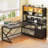 59" L Shaped Computer Desk With 2 Drawer and Bookshelf-1109719874