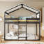 Lit simple superposé en bois avec tente et fabrication durable (espresso)-120195031