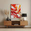 Abstract Fluid Art 73 Red Metal Wall Art-1369865685