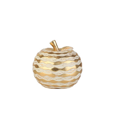 Ornement texturé pomme dorée