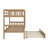  Kamorian Twin Over Twin Rubber Wood Bunk Bed With Trundle, Convertible Into 2 Beds-700117136