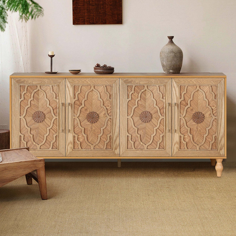 Cyanthia Unfinished TV Stand for TVs up to 58", Brown