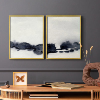 Encre «Bleed Landscape I», reproduction encadrée de qualité supérieure - prête à être accrochée - aucun clou requis - aucun clou requis