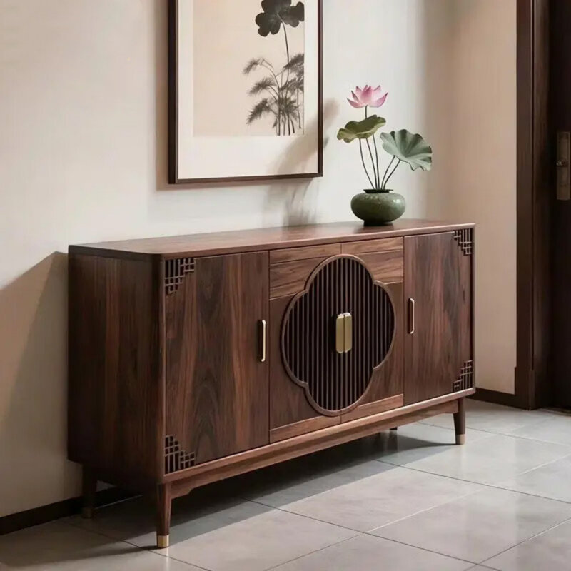 High-End Retro Solid Wood Sideboard