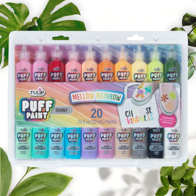 Rainbow Puff Fabric Paints 20-Color Party Pack
