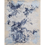 Area Rug in Silver/Blue