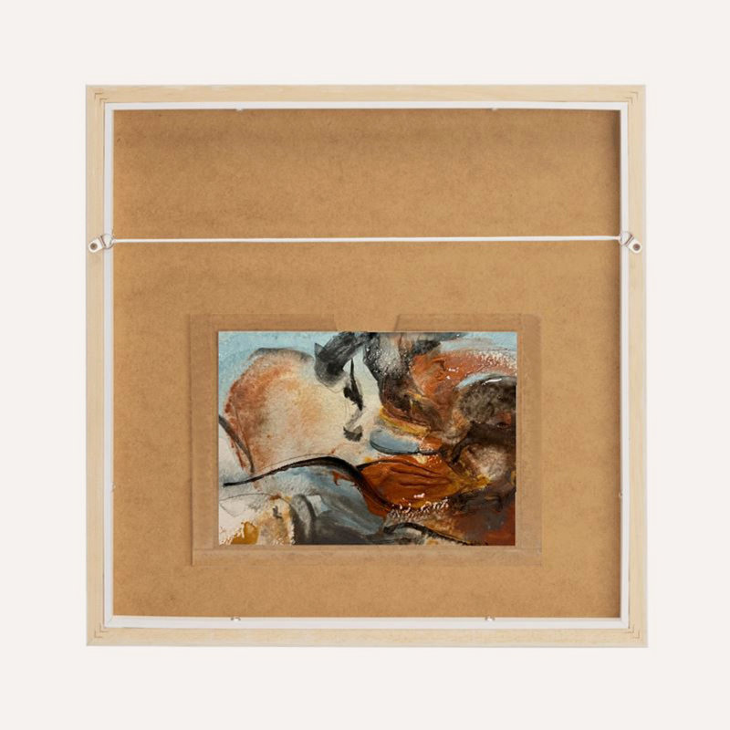 Limited Edition 12 x 12 in. "Embrace" Framed Silk Scarf by Fanyu Lin