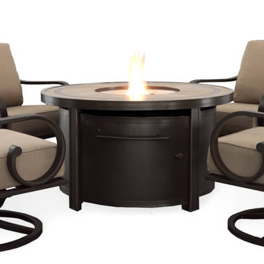 Sunbeam Round Ceramic Top Aluminum Propane/Natural Gas Fire table & Reviews