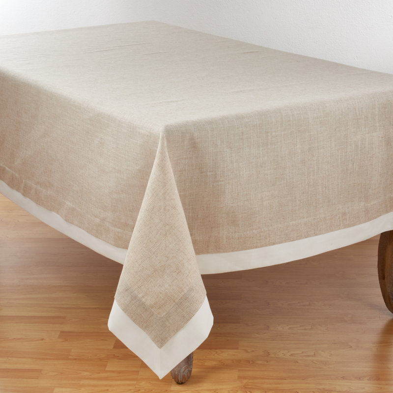 Moldura Double Layer Tablecloth, 180" L x 67" W, Natural