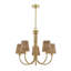 Lustre 5 lumières Ashbury en laiton chaud