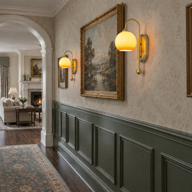 Dimmable Armed Wall Sconce