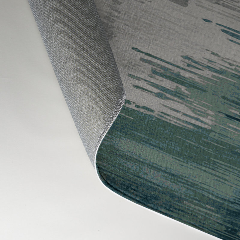Tapis intérieur et extérieur gris Watercolor, Rectangle 9 pi x 12 pi