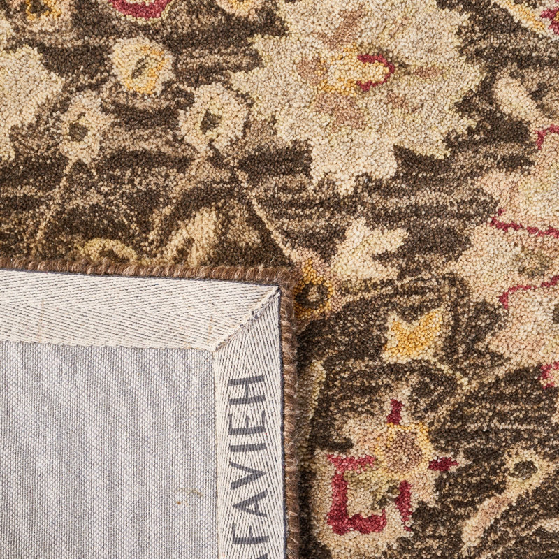 Armintha Oriental Handmade Tufted Wool Olive Gray Area Rug, Runner 2'3" x 8'