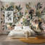 Décoration murale moderne à grande échelle avec aquarelle botanique amovible-126556429-126556426