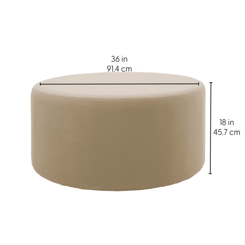 Repose-pieds d'extérieur rond 36 po avec Sunbrella®, H 18 po, Spectre sable