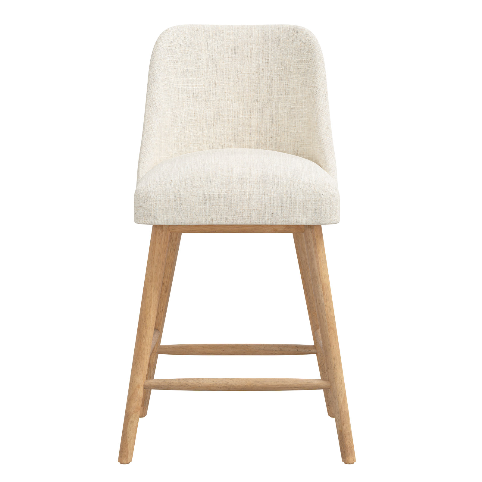 Gallie Bar Stool, Natural, Counter Stool (27” Seat Height), Off White