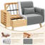  Modern Fabric Sofa Couch 2 Seater Sofa  Upholstered Loveseat-961439806