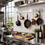 Premier Handcrafted Wall Mounted Pot Rack-1207814985-1207814995