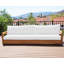 Canapé de patio en teck avec coussins Sunbrella Crelake-105695535