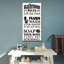 «Quick Bathroom Rules» sur toile-1790558361