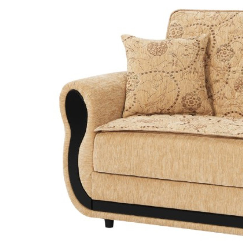 Causeuse convertible avec rangement Primenest Averna, beige, Beige