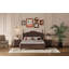 Ensemble de chambre à coucher 3 pièces, lit plateforme en bois et deux tables de chevet-304526172-304526175