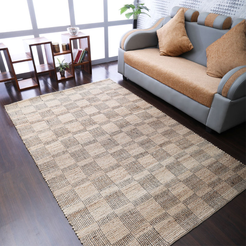 Tapis en jute tissé à la main Aeryn, Rectangle de 5 pi x 8 pi
