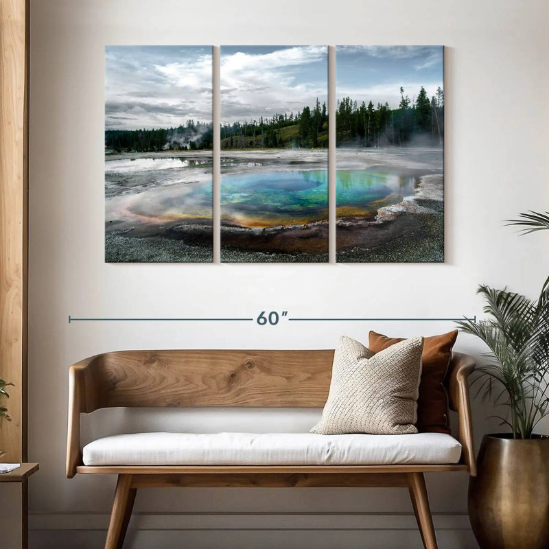 Alvord Thermal Basin In Yellowstone, 32" H x 50" W