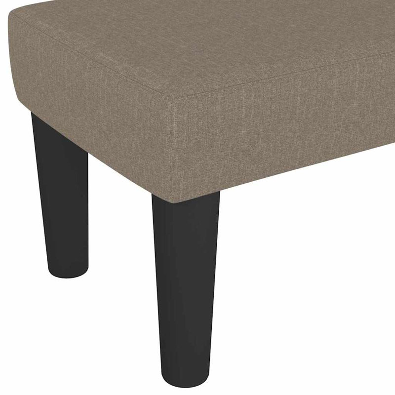Fabric Bench, Black, Taupe, 30 cm H x 100cm W x 30cm D