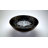 Novatto 16.5'' Black/Silver Glass Circular Bathroom Sink