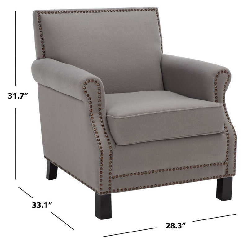 Fauteuil Easton, 100% polyester gris foncé