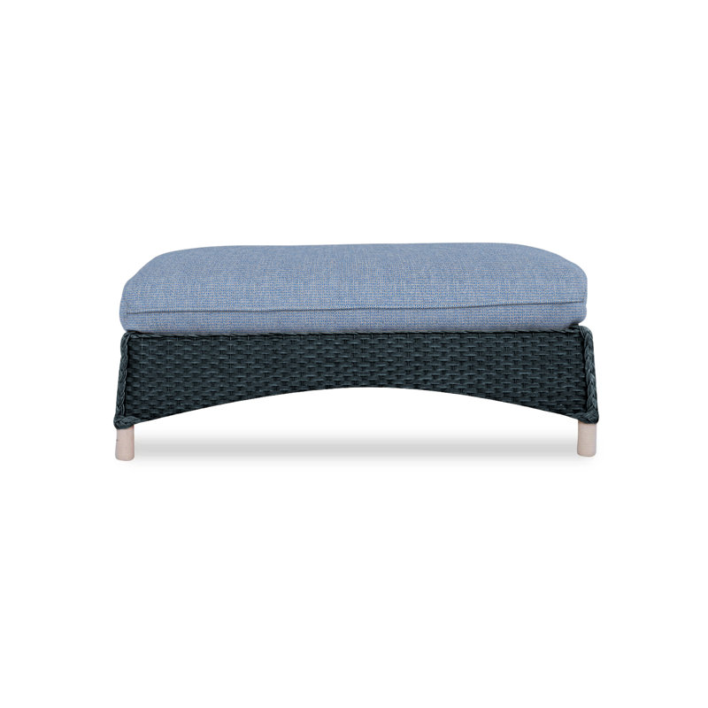 Mandalay Outdoor Ottoman, Demo Skyway, White