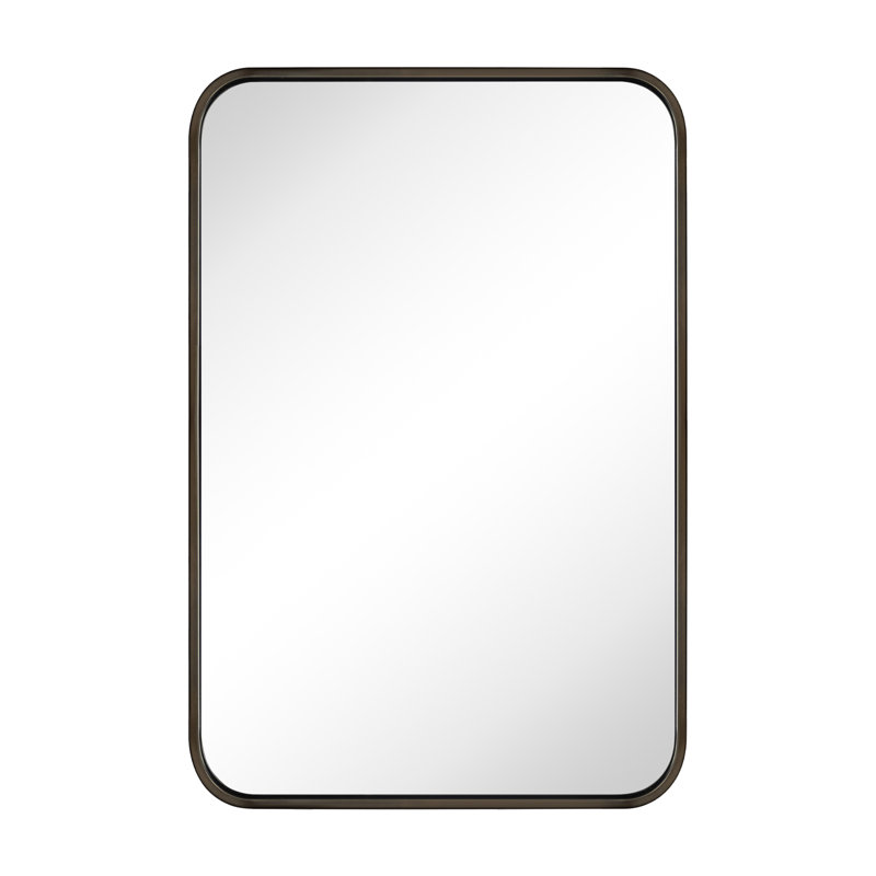Miroir de salle de bain Aria, Bronze frotté à l'huile, 36 po x 24 po