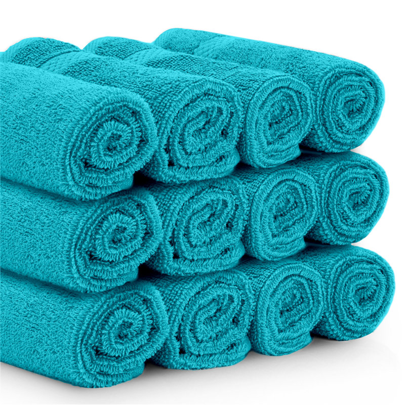 Essuie-mains 100% coton Aldene, Turquoise