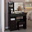 Ensemble de coiffeuse 37 po avec commode gauche et tabouret coussiné